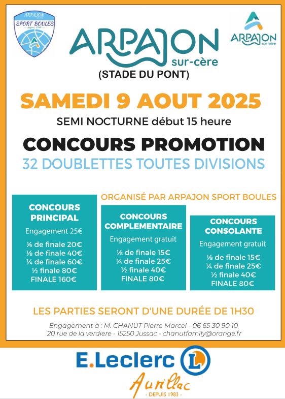 concours arpajon aout 2025